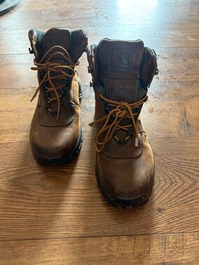 Carhartt Brown Leather Women's Work Boot with Black Lining